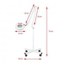 Лампа лупа Luxe S4 -5 диоптера - бяла/черна, снимка 5 - Козметични уреди - 33637543