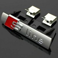 Емблема предна решетка за Ауди AUDI Sline S-line Мат Quattro Хром Лого, снимка 6 - Аксесоари и консумативи - 32257437