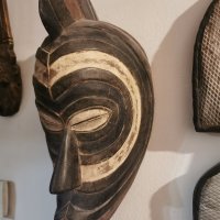 Африканска  маска Сонгие от Конго, снимка 3 - Антикварни и старинни предмети - 36695798