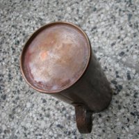 Голяма медна чаша халба, снимка 4 - Антикварни и старинни предмети - 28272138