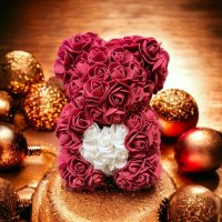 Подаръчни  мечета от декоративни рози, снимка 9 - Подаръци за жени - 28321703