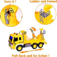 Камион миксер за цимент със светлини и звук 1:16 Push & Go Фрикционна играчка за момчета и момичета, снимка 2 - Коли, камиони, мотори, писти - 43293881