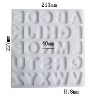 Широки главни едри букви азбука латиница силиконов молд форма фондан смола гипс шоколад декор, снимка 3 - Форми - 39363756