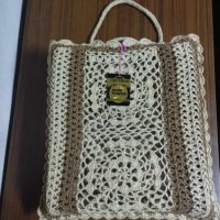 Плетена пазарска чанта, снимка 1 - Чанти - 43258632