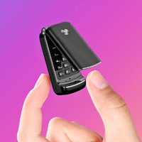 Мини телефон, Мобилен мини флип телефон, малък с капаче, промяна на глас BM60 гласов модулатор, снимка 6 - Други - 33099238