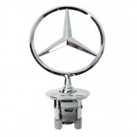 Емблема за Мерцедес мерник 44мм Mercedes C,E,S-klasa лого за капак, снимка 1 - Аксесоари и консумативи - 28834625
