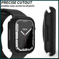 Кейс + Стъклен протектор за Apple Watch 7 серия 41мм и 45мм /3D / 5D, снимка 7 - Смарт гривни - 36451557