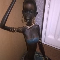 поръчана-афро дама-дървена фигура-внос франция, снимка 6 - Колекции - 26333678