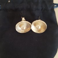Сребърни обеци с естествени перли , снимка 1 - Обеци - 33402213
