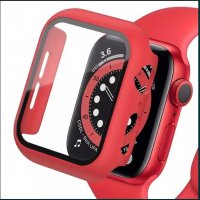 Матов Кейс + Стъклен Протектор за Apple Watch 8 7 6 SE 5 45mm 41 44 40, снимка 7 - Калъфи, кейсове - 38110078