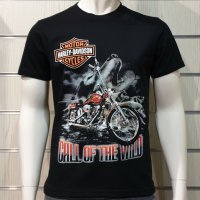 Нова мъжка тениска с дигитален печат HARLEY DAVIDSON, мотори, Call of the Wild, снимка 1 - Тениски - 35622537