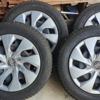 Зимни гуми с джанти за Ауди и VW 205/55-16”, снимка 1 - Гуми и джанти - 43163159