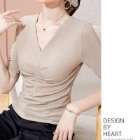 маркова дамска лъскава блуза, снимка 1 - Блузи с дълъг ръкав и пуловери - 39144881