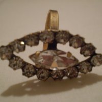стар дамски пръстен месинг със позлата и циркони, снимка 8 - Антикварни и старинни предмети - 35218309