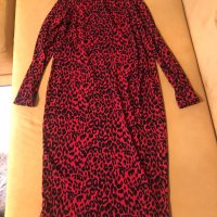 Zara Дамска рокля поло - червен леопард, снимка 1 - Рокли - 37529600