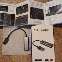 Кабел за заснемане на видео от USB към HDMI 1080p HD, за игри или предаване на живо ., снимка 5 - Друга електроника - 41633478