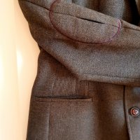 Ежедневно кафяво мъжко сако М/L размер плътно с кръпки на лактите, снимка 4 - Сака - 26551995
