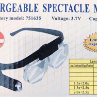 Лупа за глава с лед осветление очила за четене шиене бродиране плетене Led spectacle magnifier751635, снимка 4 - Други инструменти - 37712002