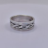 Мъжка сребърна халка, мъжки пръстен 17,68, снимка 7 - Пръстени - 40761247