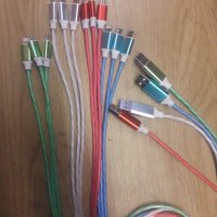 Светещ кабел за зареждане 3 в1, снимка 4 - USB кабели - 38357209