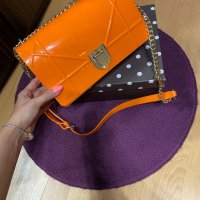 Нова силиконова оранжева чанта Zara , снимка 10 - Чанти - 33466871