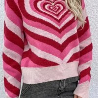 Дамски ежедневен пуловер с обло деколте, 4цвята - 023, снимка 2 - Блузи с дълъг ръкав и пуловери - 39156964