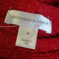 Пуловер в червено със сребриста нишка🌹🍀М р-р🌹🍀арт.3096, снимка 5 - Блузи с дълъг ръкав и пуловери - 34636401