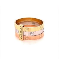 Златен дамски пръстен Cartier 5,81гр. размер:56 14кр. проба:585 модел:16393-5, снимка 2 - Пръстени - 40770082