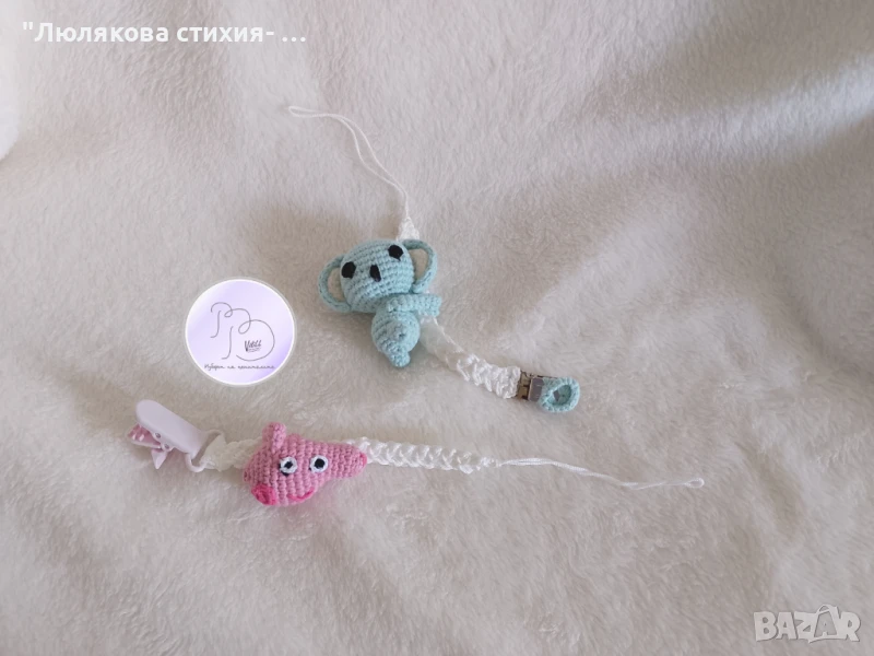 Щипка/клипс за залъгалка прасенцето Пепа и/или коала, снимка 1