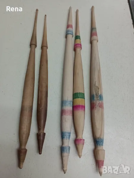 Стари дървени Вретена от соца , снимка 1