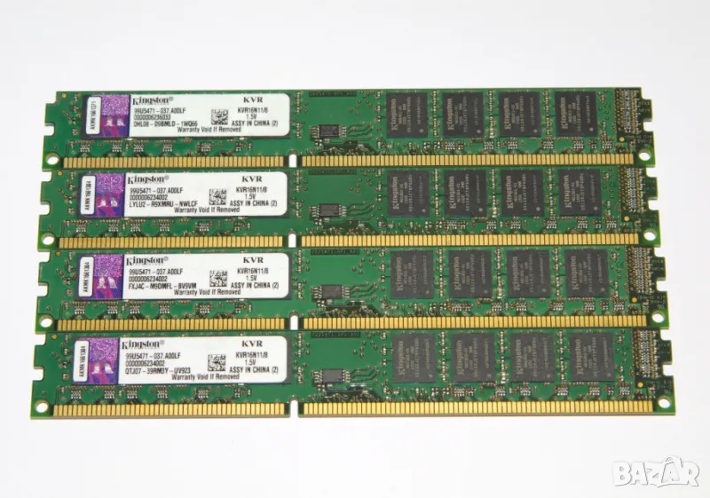 RAM памети Hynix,Kingston DDR3 - модули по 4GB ДДР3 DDR3-1600 KVR16N11/4 от Lenovo/HP, снимка 1