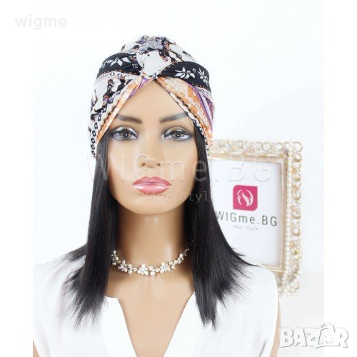 Тюрбан за коса в етно стил оранжево, снимка 1