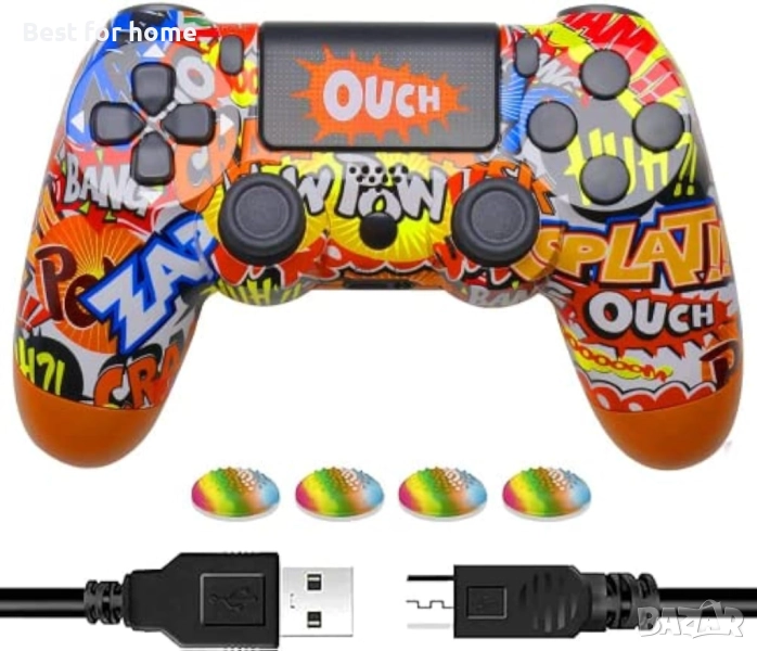 CONNYAM Безжичен контролер, съвместим с PS4 , снимка 1