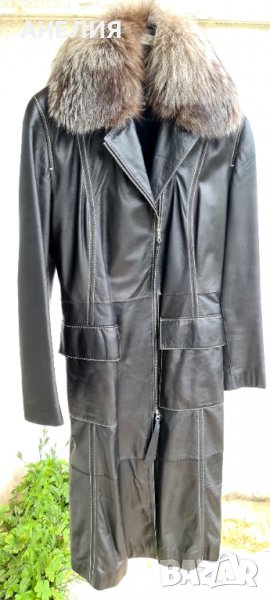 Дълго кожено манто Roberto Cavalli, снимка 1