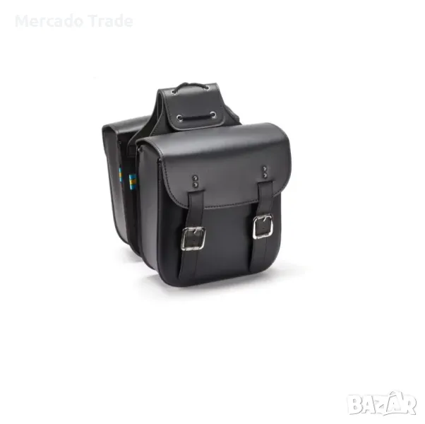 Мото дисаги Mercado Trade, 2бр, 28x30x13см, Черен, снимка 1