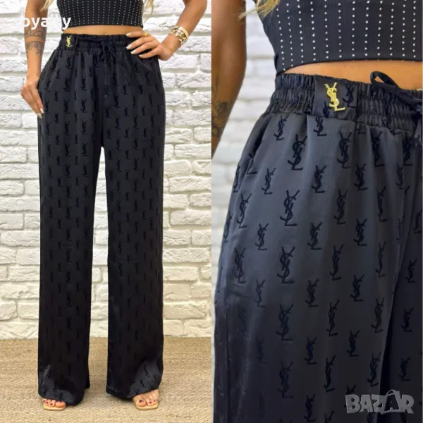 Yves Saint Laurent дамски сатенен панталон , снимка 1