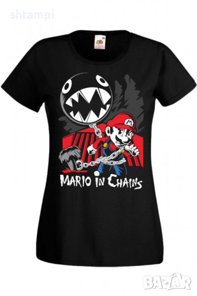 Дамска тениска Nintendo Mario in Chains,Игра,Гейм,Геймър,Подарък,Изненада,Повод,Празник,Събитие,Разв, снимка 1