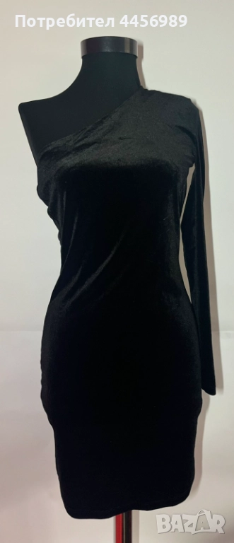 Кадифена празнична рокля MANGO, снимка 1