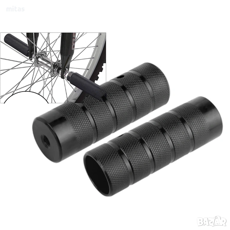 Пегове за БМХ велосипед, Комплект, Стоманени колчета, Ос 3/8", 110mm, снимка 1