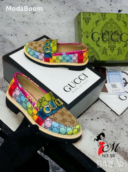 Gucci естествена кожа официални дамски обувки , снимка 1
