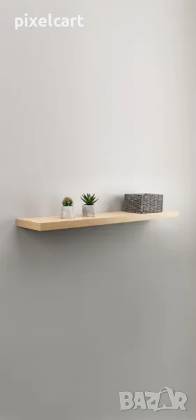 0266 Рафт за стена 120x24 цвят дъб, снимка 1