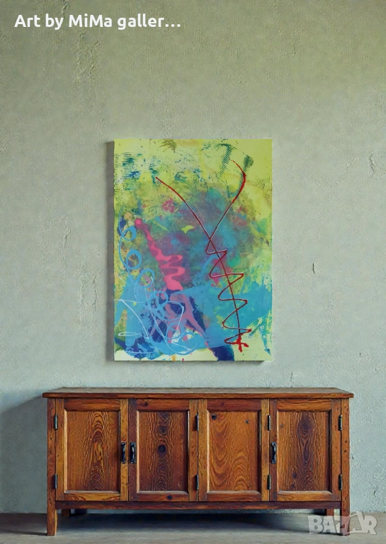 Абстракция 70х50 см., голяма картина, abstract painting,съвременно изкуство, снимка 1