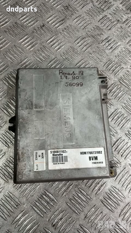 Компютър Renault 19 1.7i 1990г. S100811102 7700731802 , снимка 1