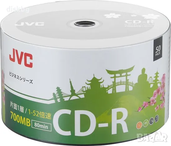 CD-R JVC 700MB, 52x - празни дискове, снимка 1