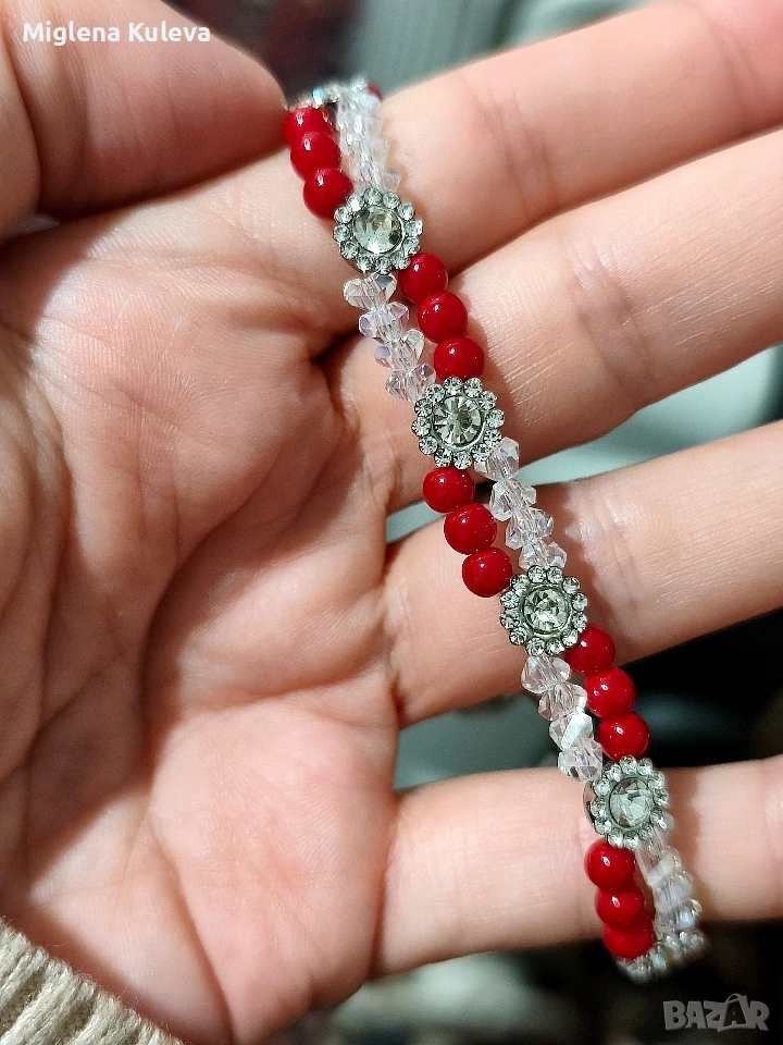 Гривна със червен Яспис , снимка 1