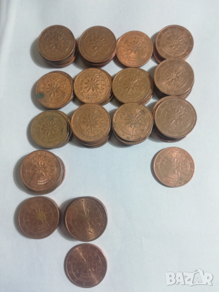 лот от 17 монети 2 евроцента Австрия, снимка 1
