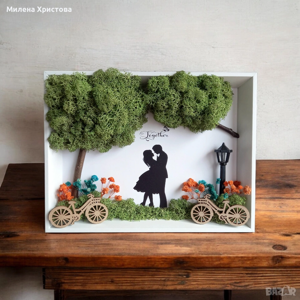 Подарък за Свети Валентин със скандинавски мъх , снимка 1