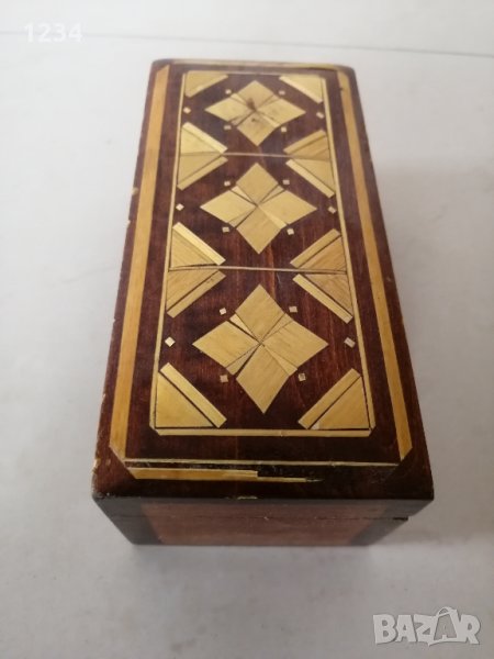 Дървена кутия 16 х 7.5 h 6 см, снимка 1