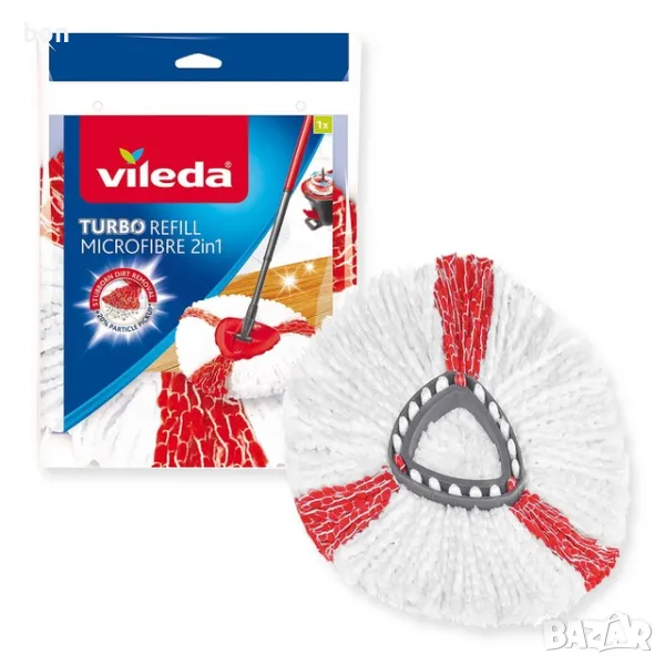 Ресни за моп VILEDA Turbo Refill Microfibre 2in1, снимка 1