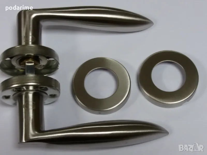 Дръжки, тип розетки, цвят:никел сатен, снимка 1